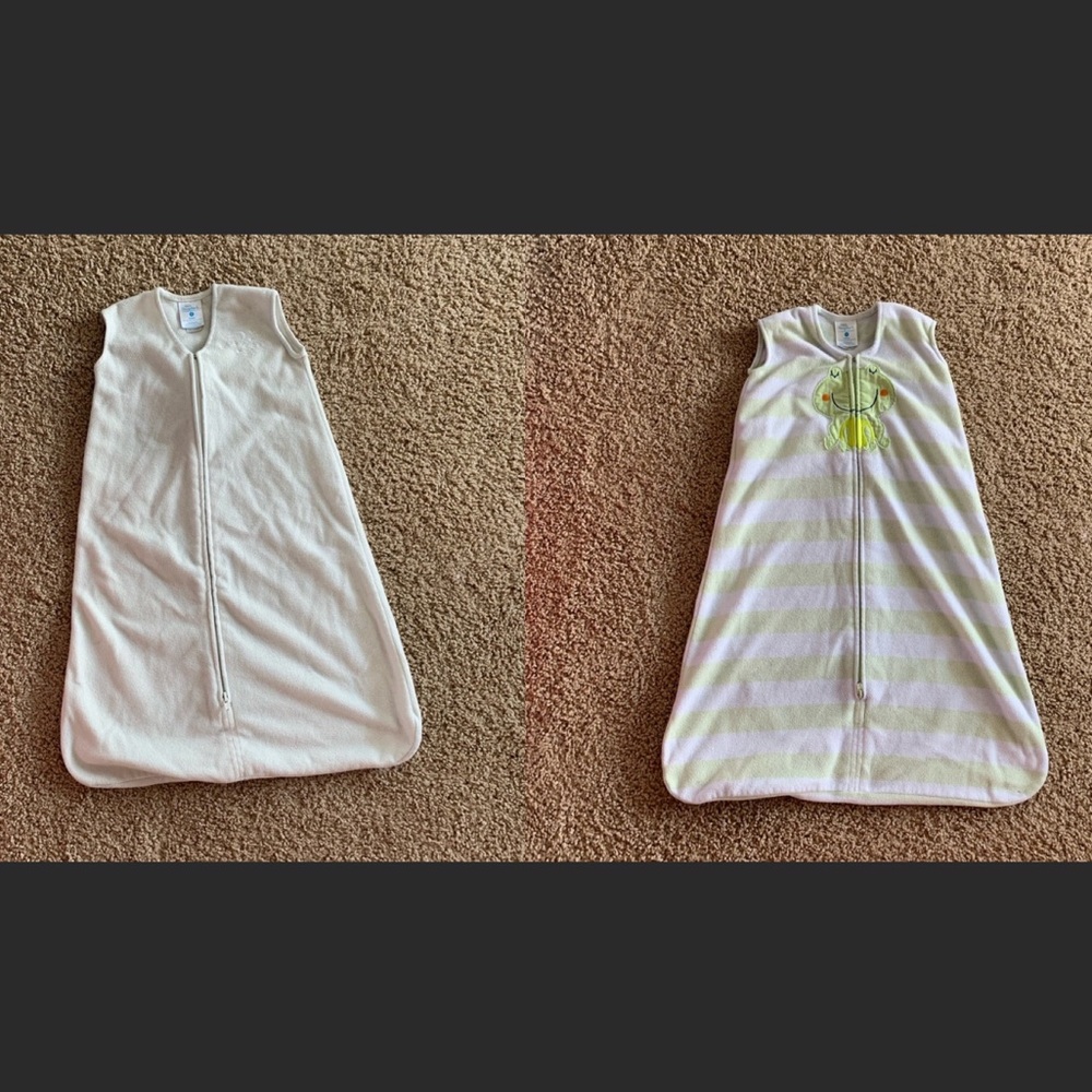 Lot of two fleece Halo sleep sacks M/6-12 months